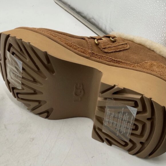 UGG® Classic New Heights Genuine Shearling Lace-Up Bootie (Women) - Picture 6 of 9